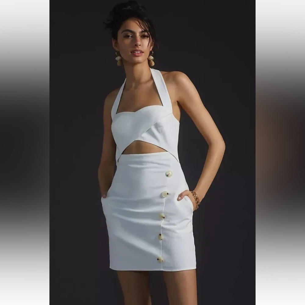 Mare Mare x Anthropologie Strapless tube mini dress  size L  white NWT $148